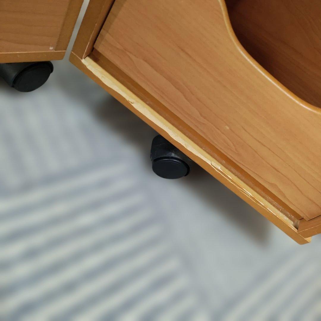 木製　可動式鏡付きドレッサー　木製引き出し　収納　ナチュラル