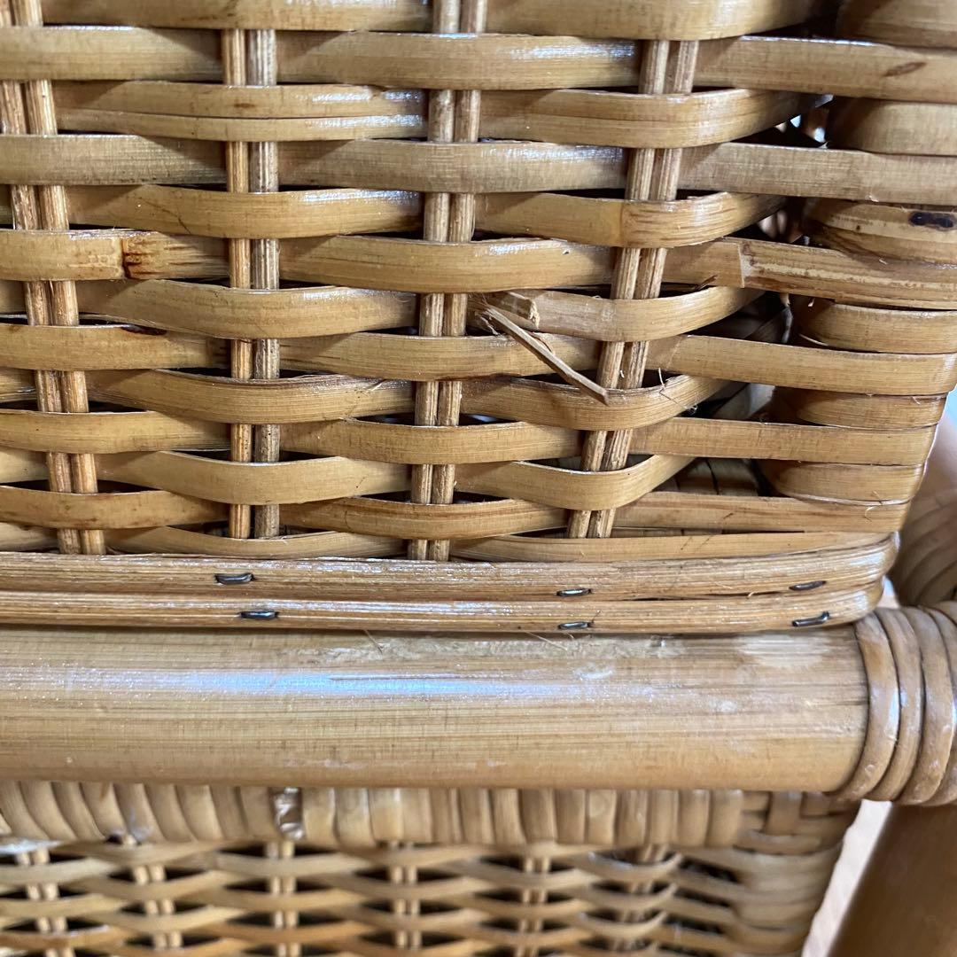 ヴィンテージ ラタン 棚 アーチ シェルフ レトロ 籐 飾り棚