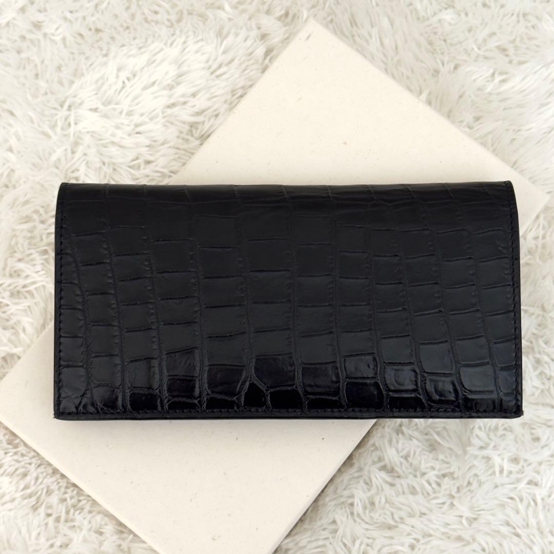 美品✨25年購入 現行 SAINTLAURENT サンローラン 財布 クロコ