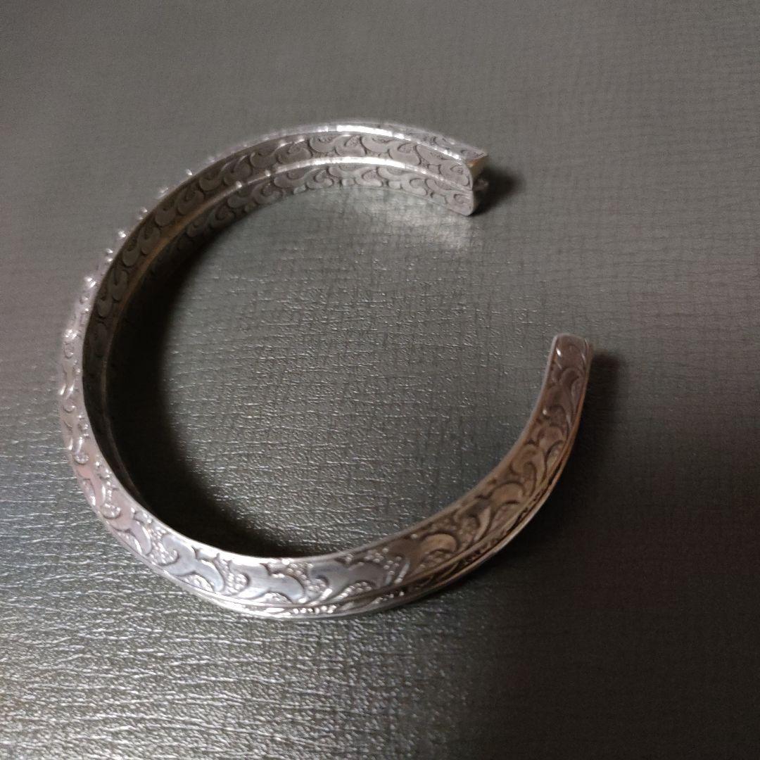 シルバー調花模様カフブレスレット ☆Taka☆