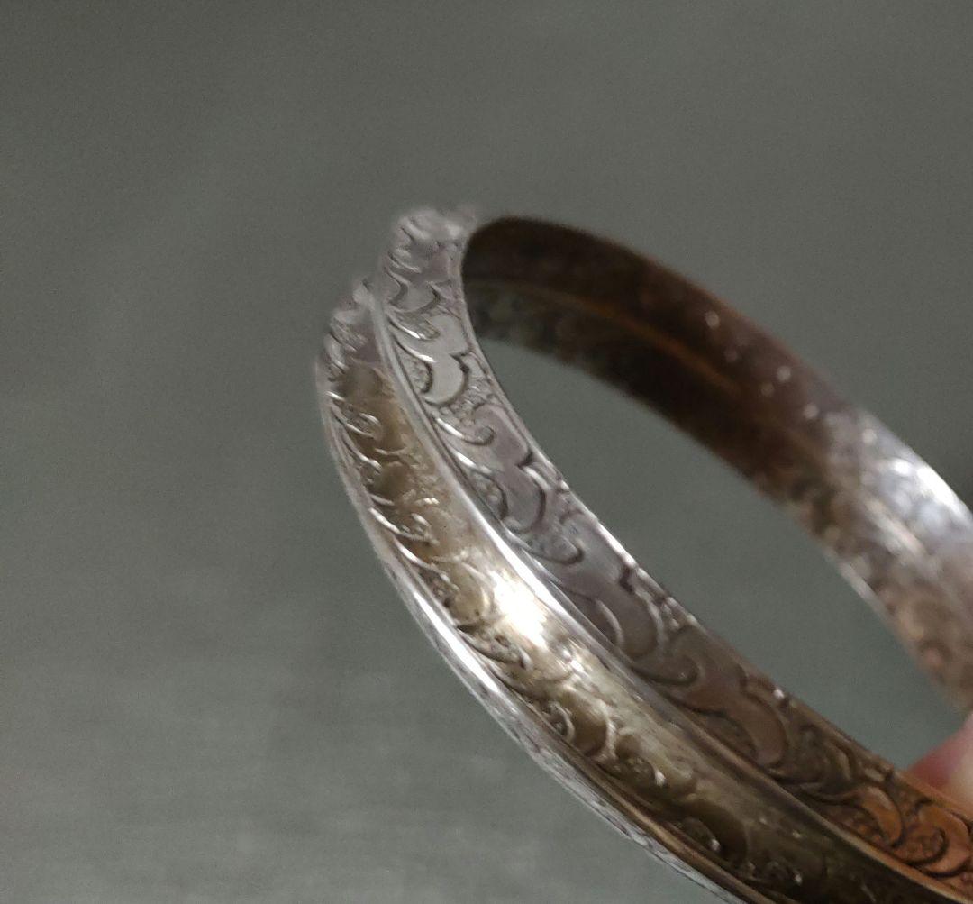 シルバー調花模様カフブレスレット ☆Taka☆