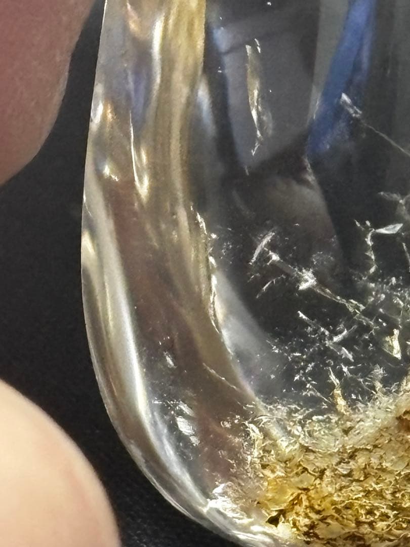 水晶置き物（夫婦鶴）NO411