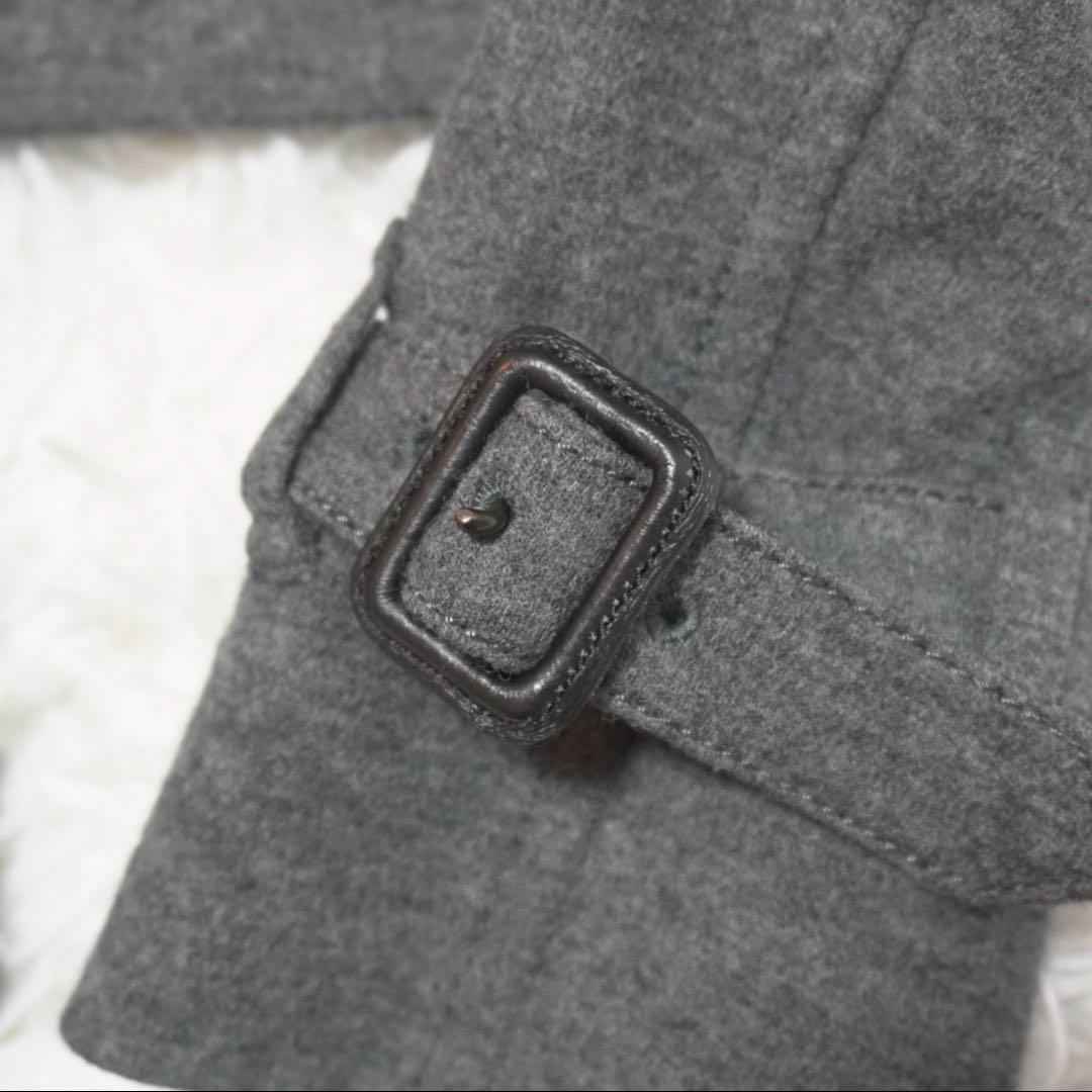 美品 バーバリー ピーコート ナポレオン ノバチェック ショート丈 ダブル