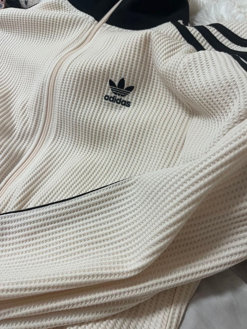 adidas ワッフル トラックジャケット ジャージ 白 L おまけ付き
