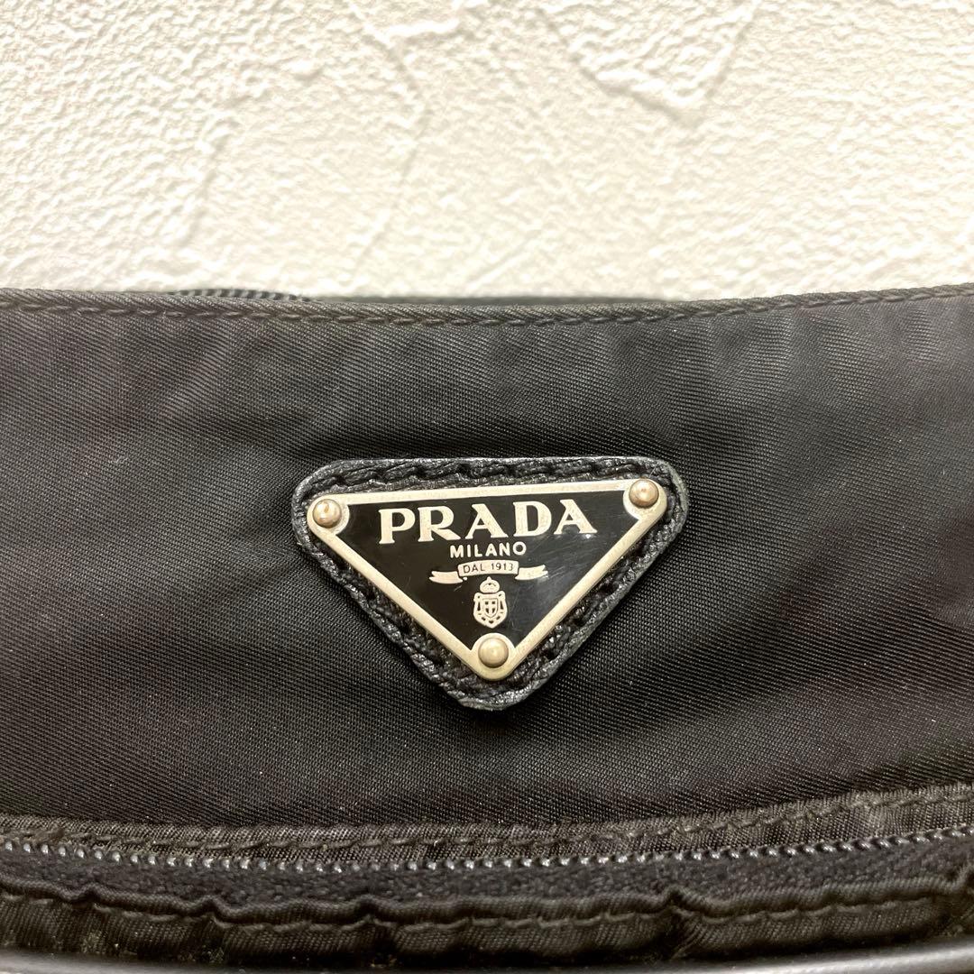■ PRADA プラダ ショルダーバッグ ナイロン レザー ブラック