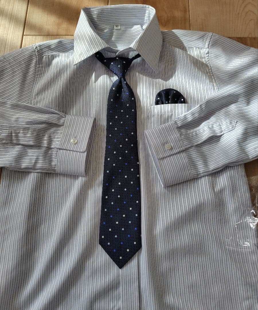 ワンダーファクトリー フォーマルスーツ・ネイビー5点セット160　入学・卒業式