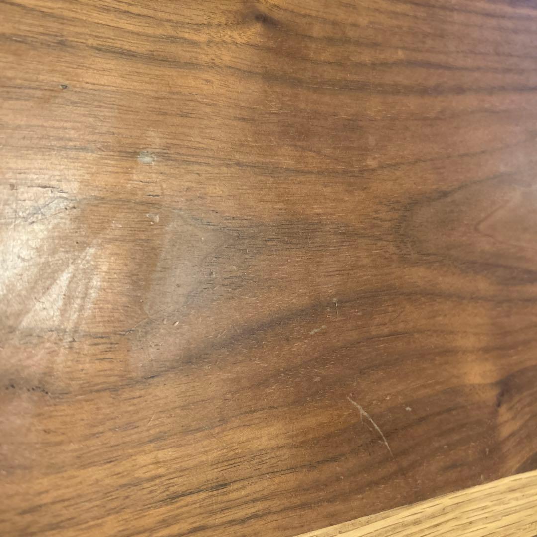 [都内引き取り限定]ウォールナット材 曲線こたつテーブル折り畳み式