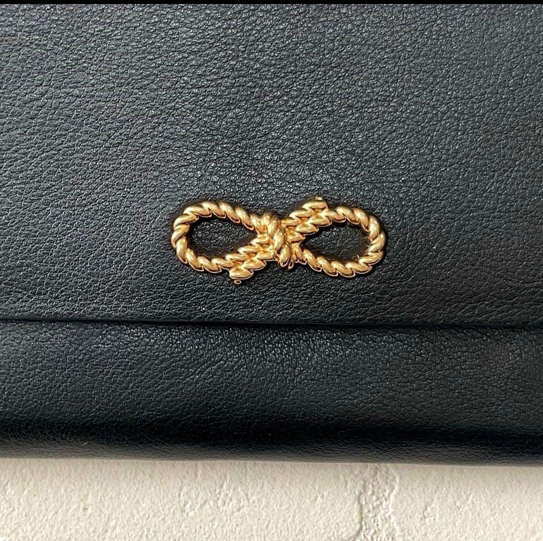 【美品】アニヤハインドマーチ ROPE BOW WALLET ON STRAP