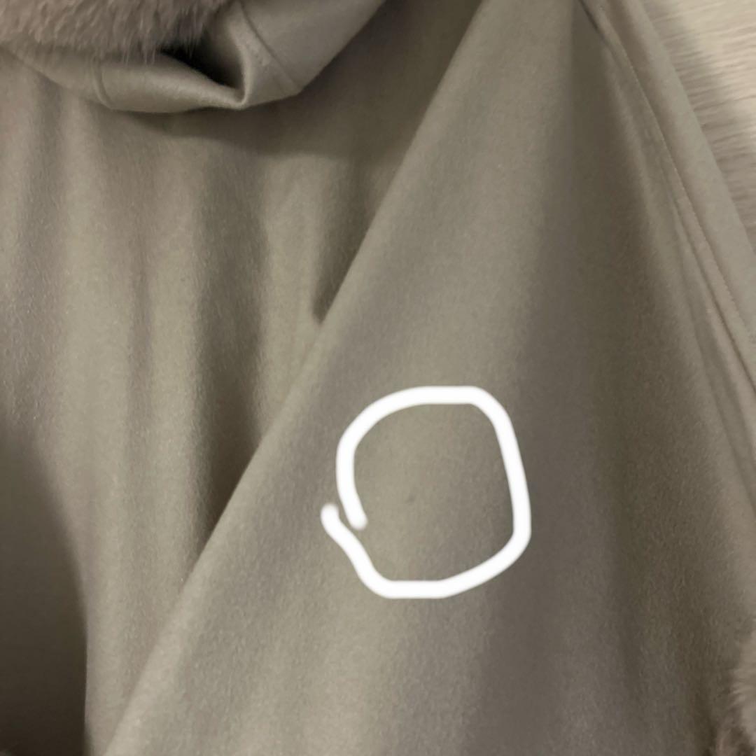 SAGA FURS カシミヤ100% ポンチョ マント ブルーフォックス