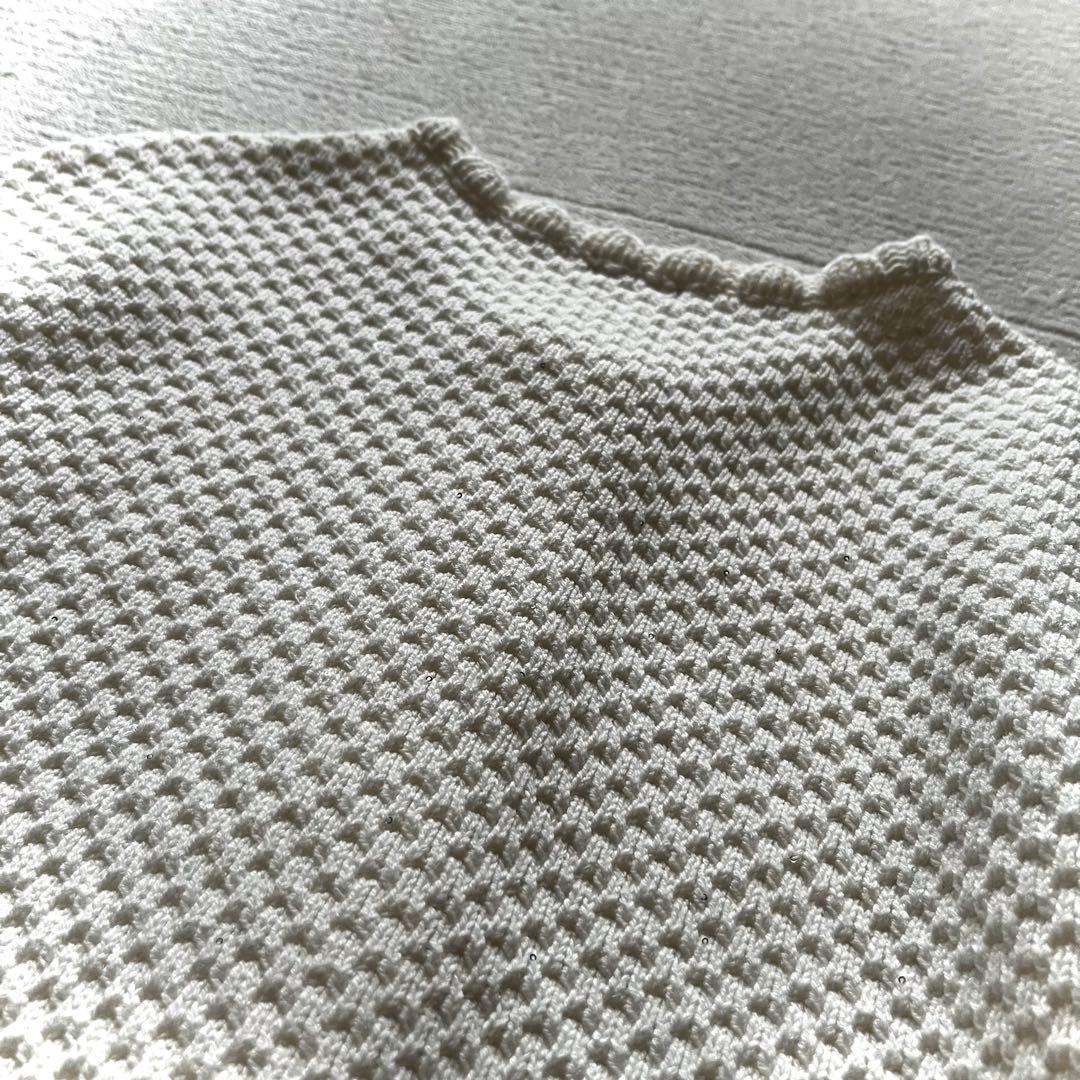 極美品 イエナ IENA 金ボタン ジャケット ニット カーディガン 白 シロ