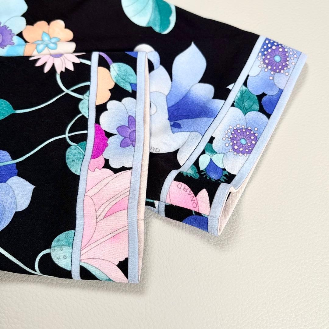 近年物 大きいサイズ✨レオナール カンカン素材 美しい花柄のジャケット 羽織り