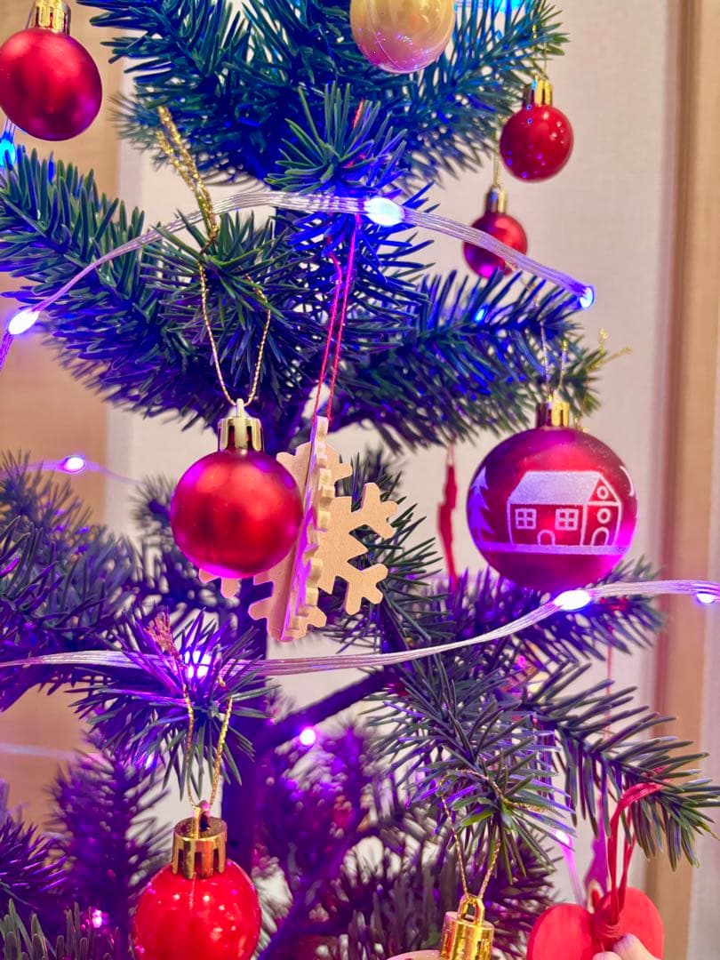 プラスティフロアークリスマスツリー（ジャンク扱い）150cm オーナメント付属