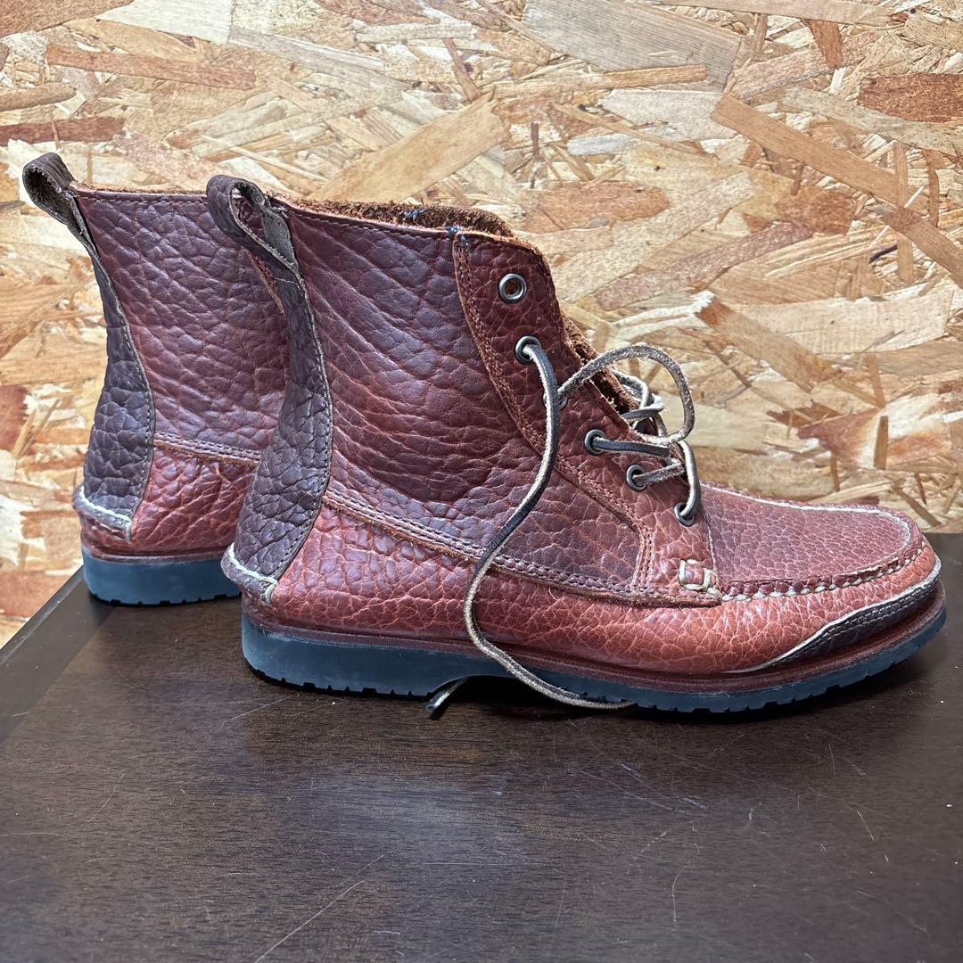 ブルックスブラザーズ&ランコート　wネーム　モカブーツ　ビブラム仕様size7