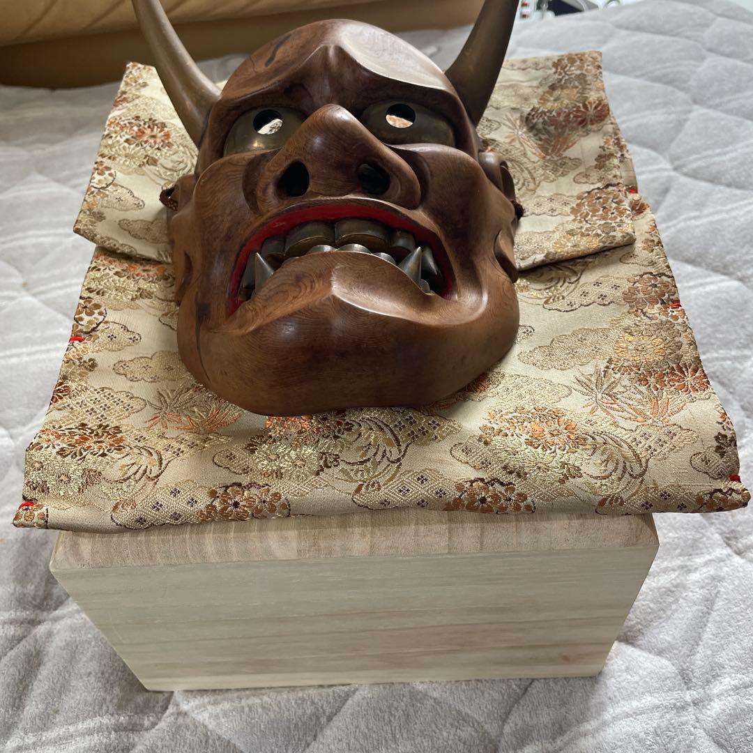 能面般若木彫面