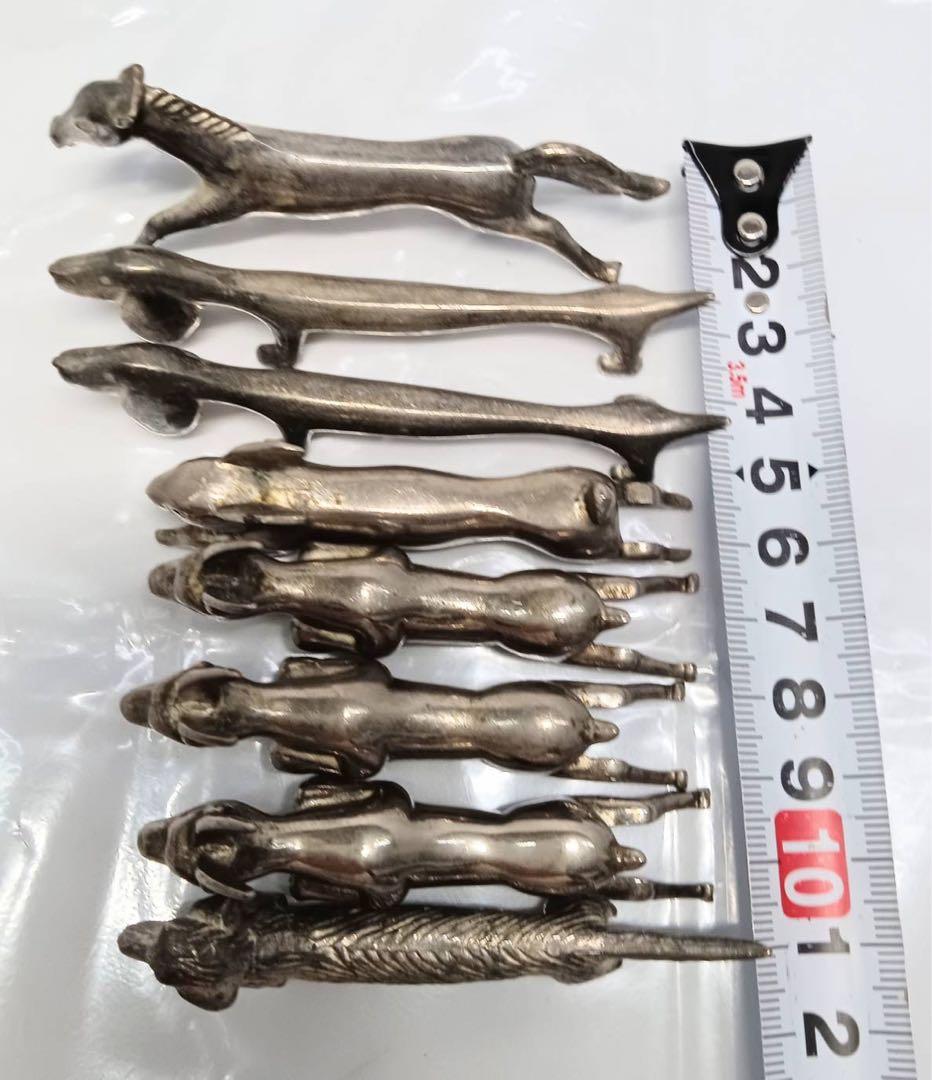 【k】箸置き 馬 犬 兎 カンガルー アンティーク 5点 インテリア 置物
