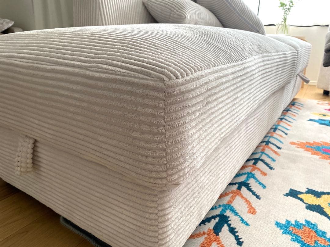 ニトリ　収納付きホワイトコーナーソファ