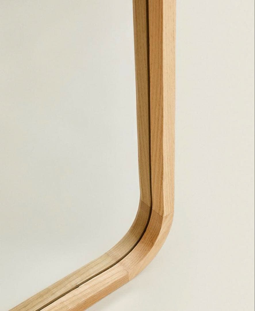 ナチュラルウッド スタンドミラー 大型