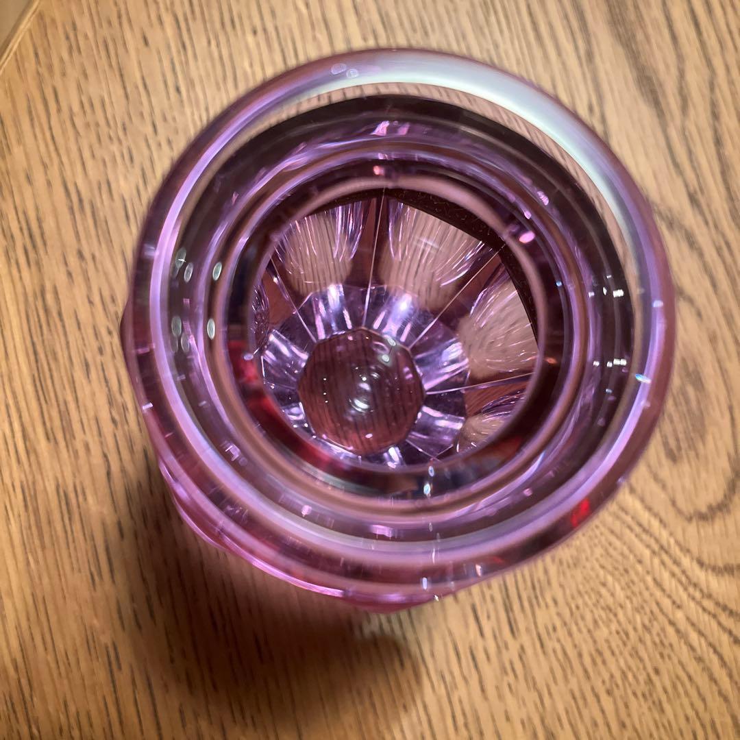 Moserモーゼル　フラワーベース　アレキサンドライト　金彩