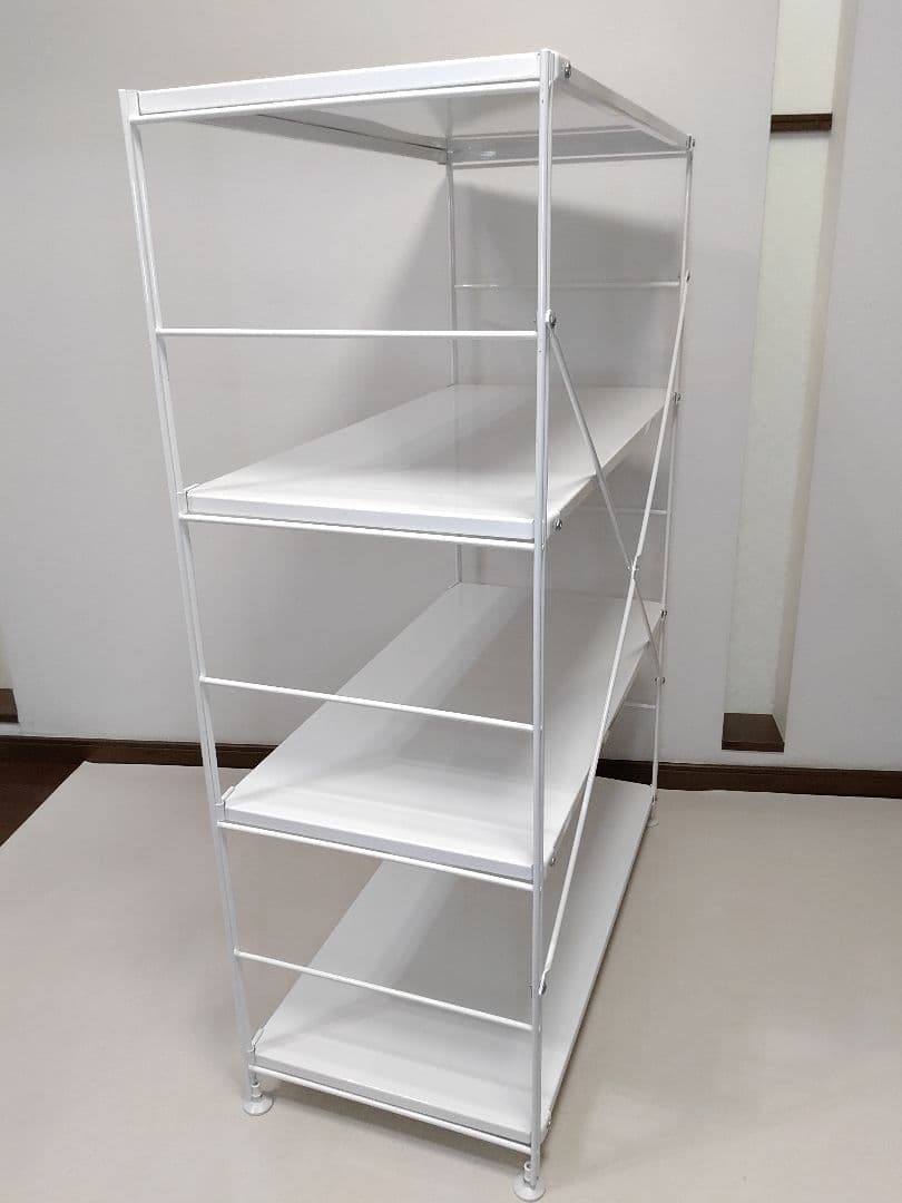 【無印良品】スチールユニットシェルフ・スチール棚セット・中 /ライトグレー(白)