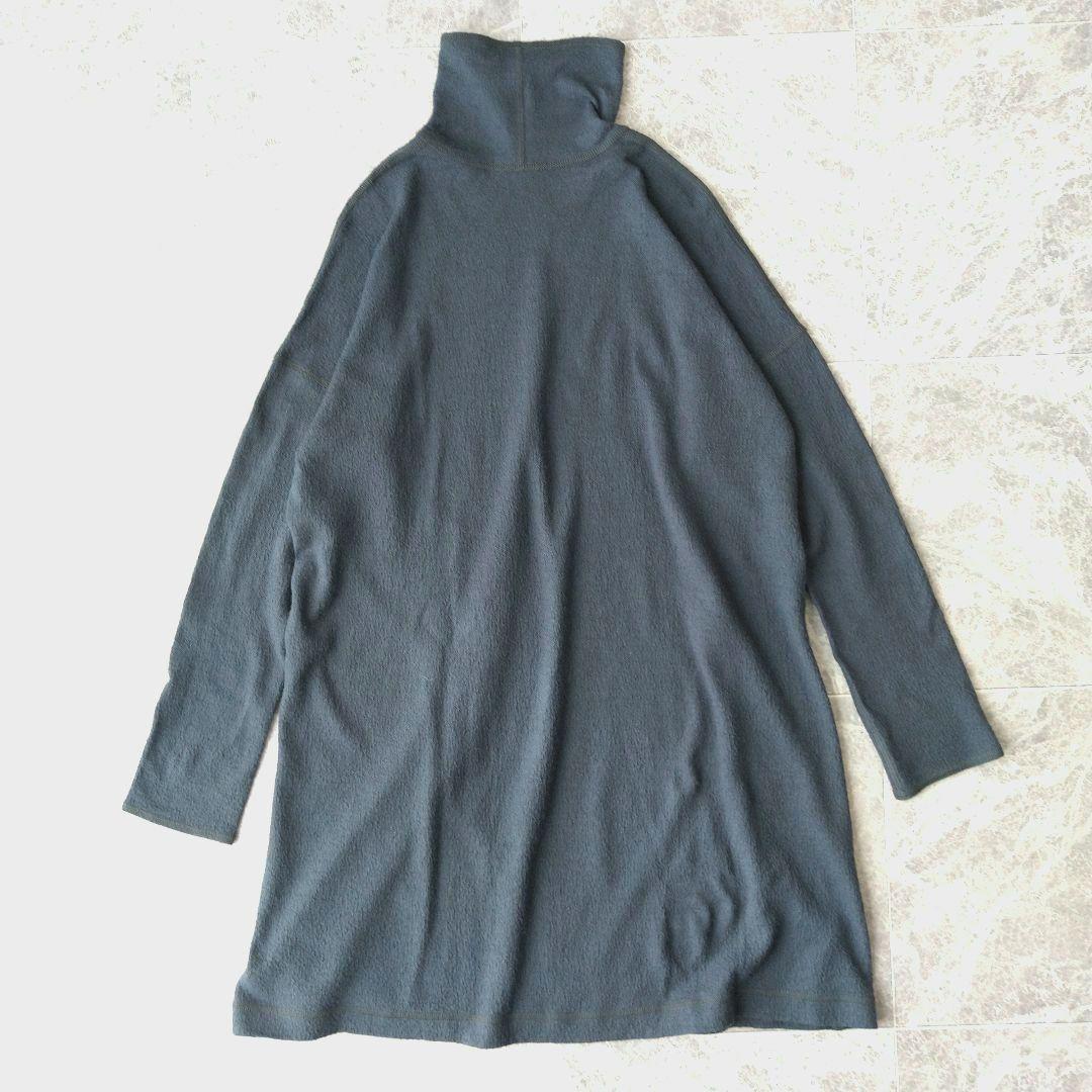 068 b-hana様 ヨーガンレール ウール タートルネック ニットワンピース