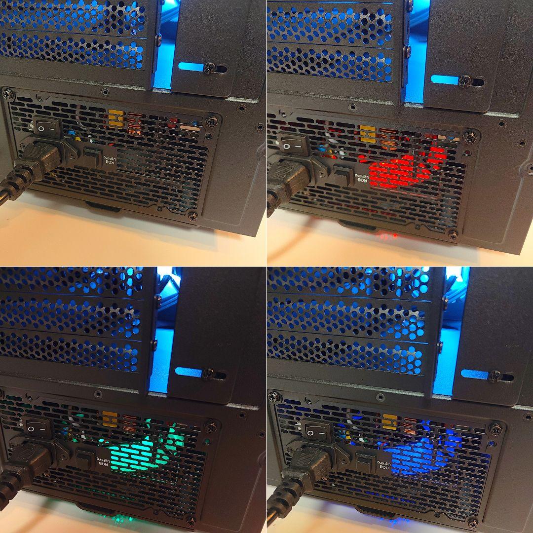 ✨光る ゲーミングPC✨デスクトップ／ブラック 黒／Windows11／水冷