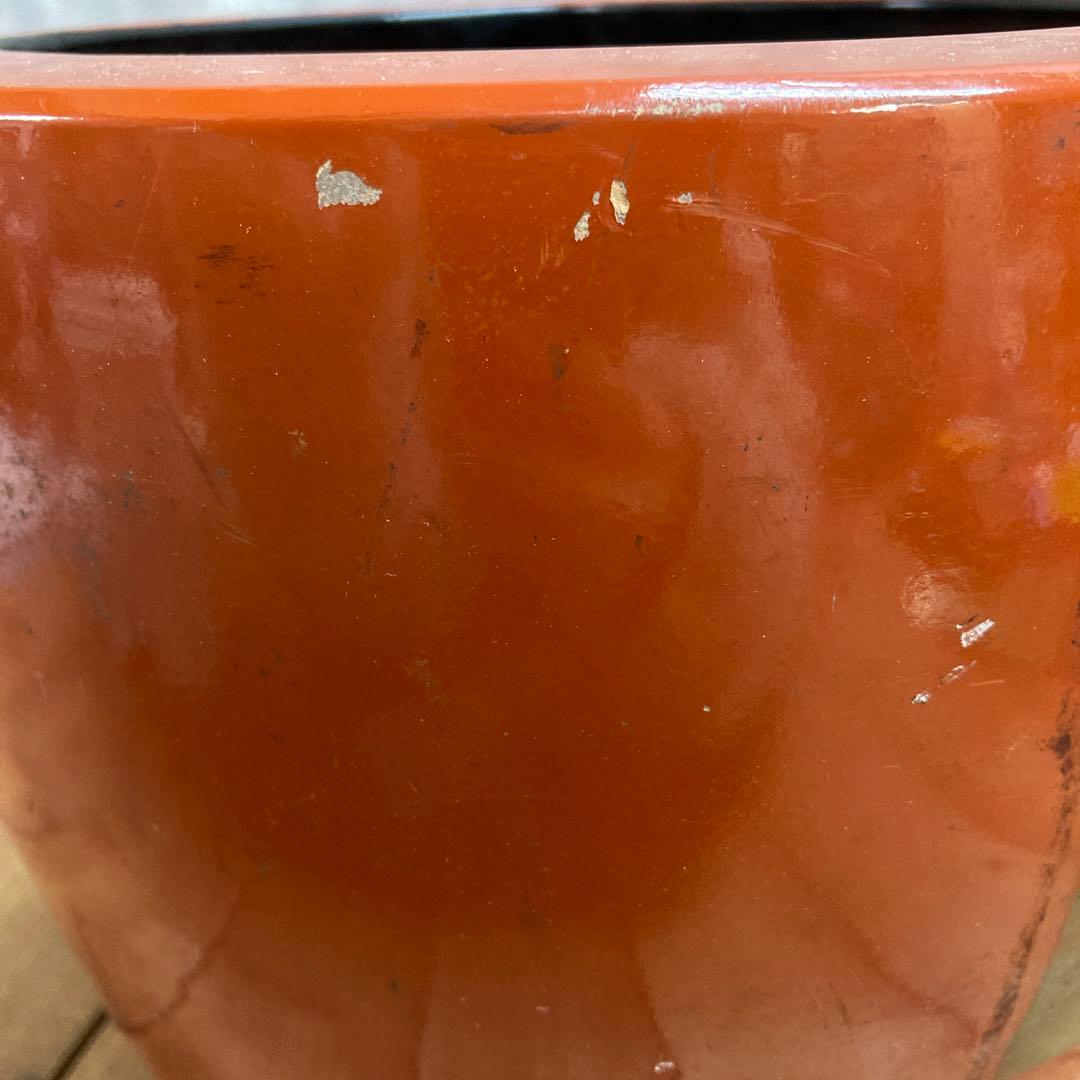 D-5 アンティーク 朱塗り 火鉢 手あぶり 鉢カバー 昭和レトロ 骨董 和モダ