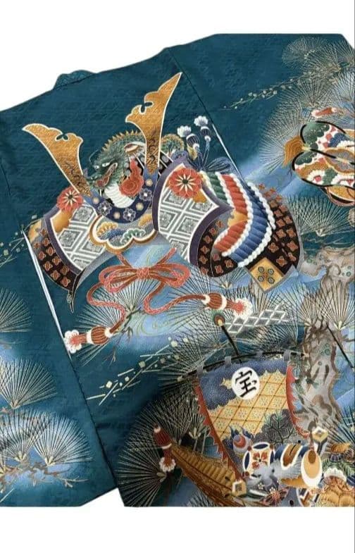 お宮参り　産着(初着、祝着)　七五三　男の子　子供着物　襦袢付き　長襦袢　高級