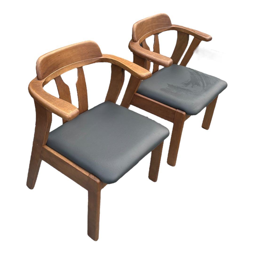 ダイニングチェア　アームレスト　アンティーク　レトロ　昭和