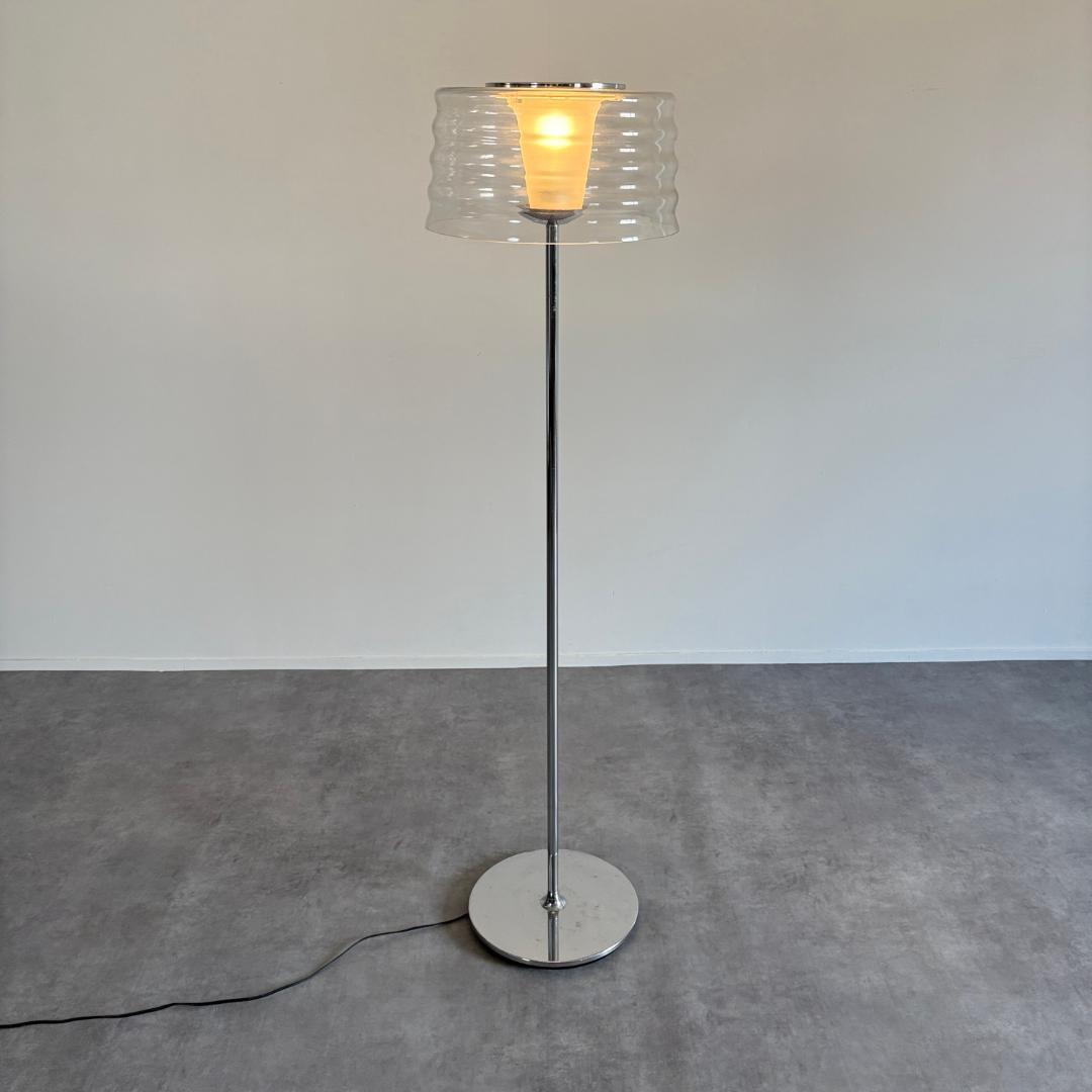 ヴィンテージ スタンド型 　フロアランプ 　クリアシェード