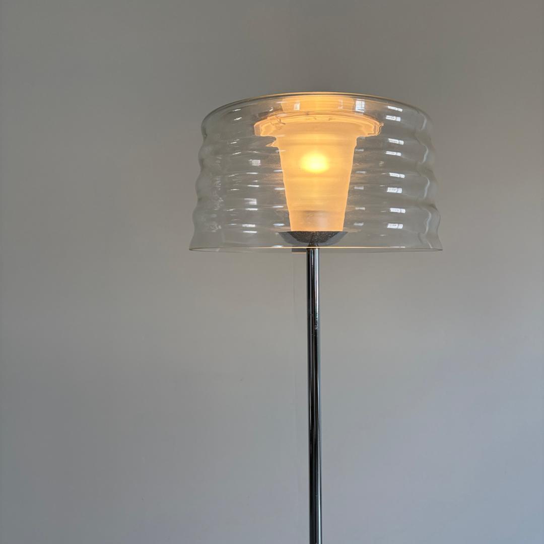 ヴィンテージ スタンド型 　フロアランプ 　クリアシェード