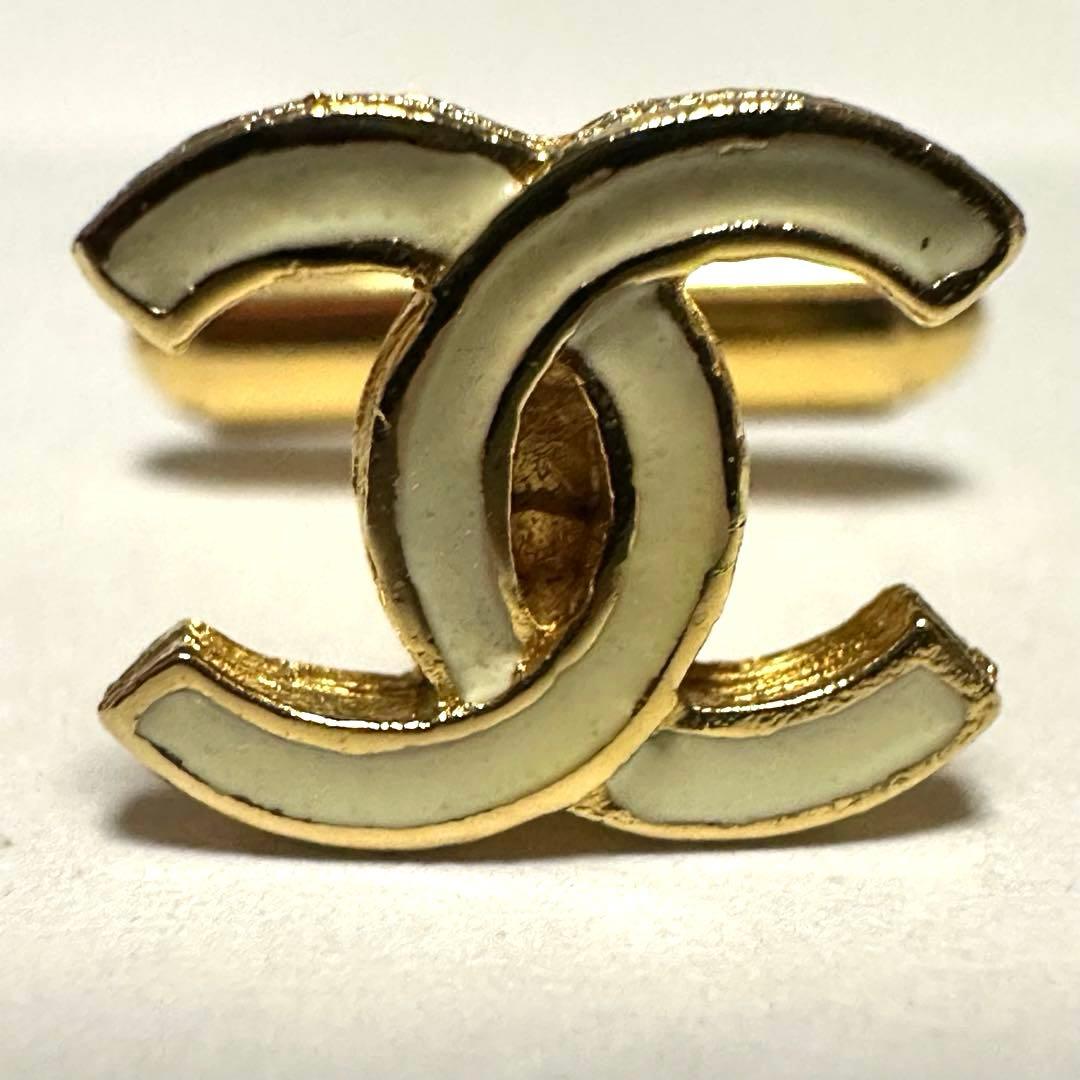 シャネル　CHANEL　カフスボタン　カフスリンク　ココマーク　ゴールド　極美品