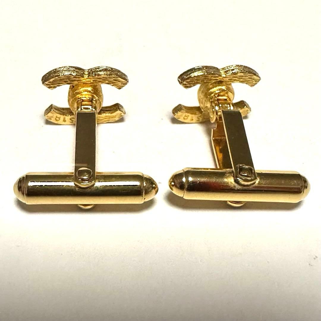 シャネル　CHANEL　カフスボタン　カフスリンク　ココマーク　ゴールド　極美品