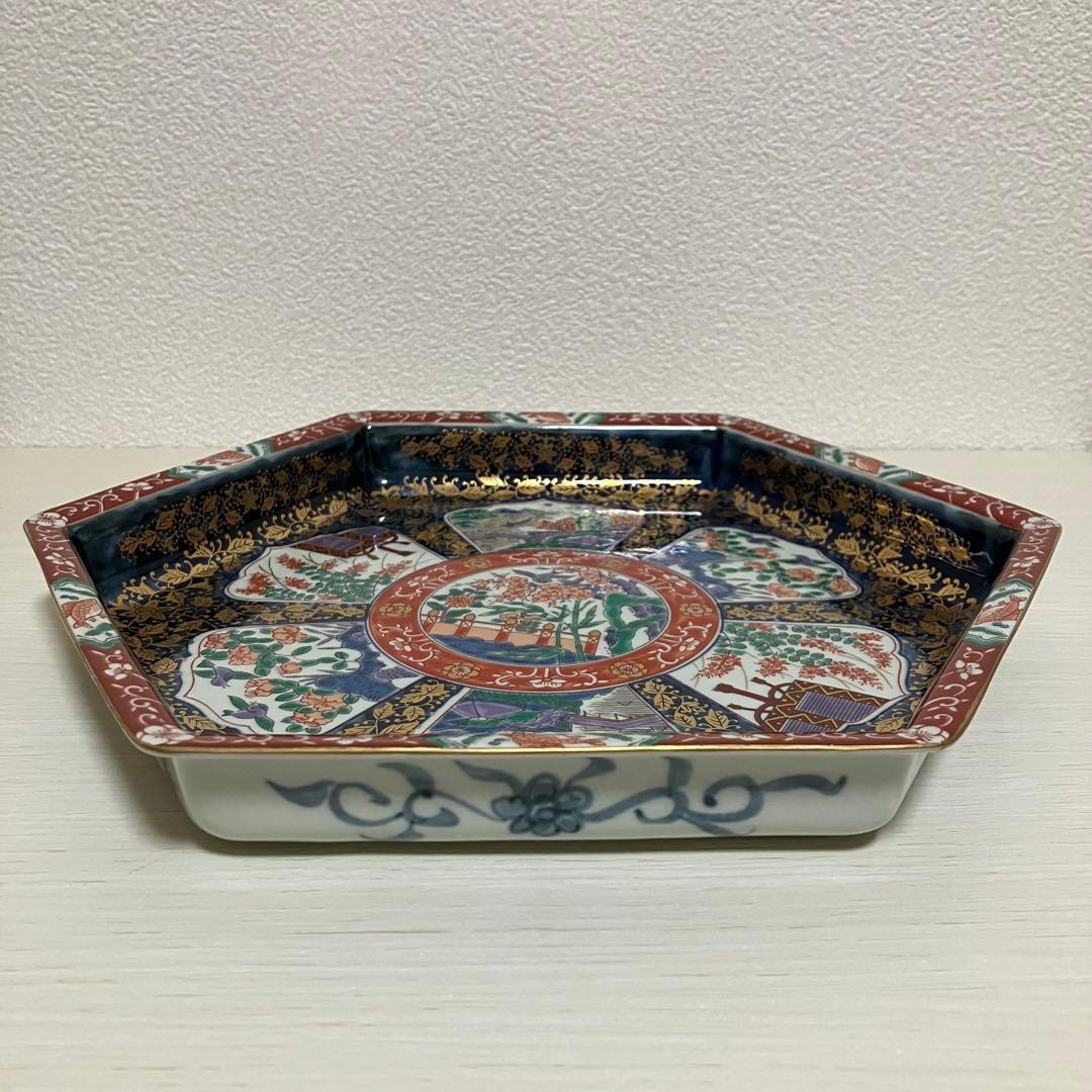 美品 林九郎窯 波佐見焼 六角盛皿