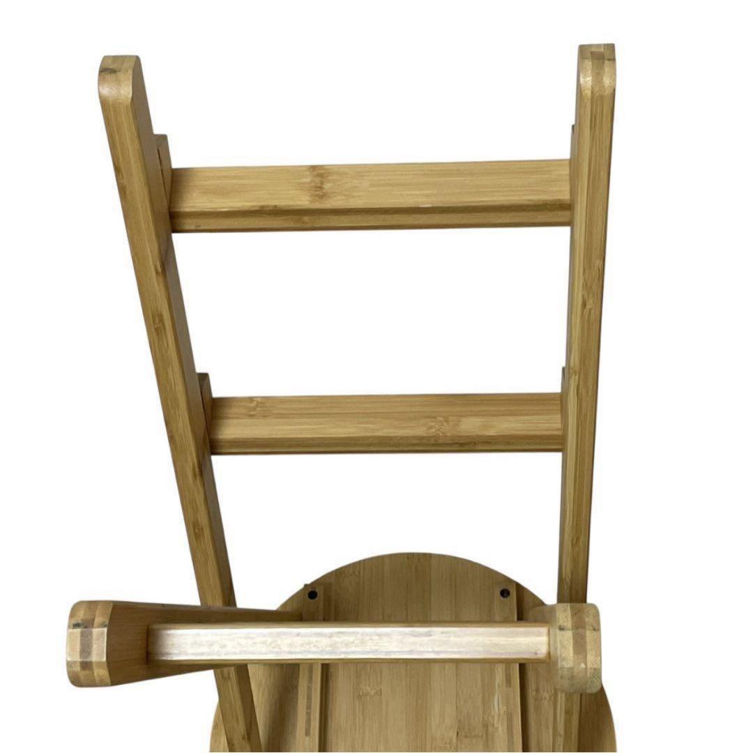 バンブー製折りたたみダイニングチェア ハイチェア 竹製 ハイスツール