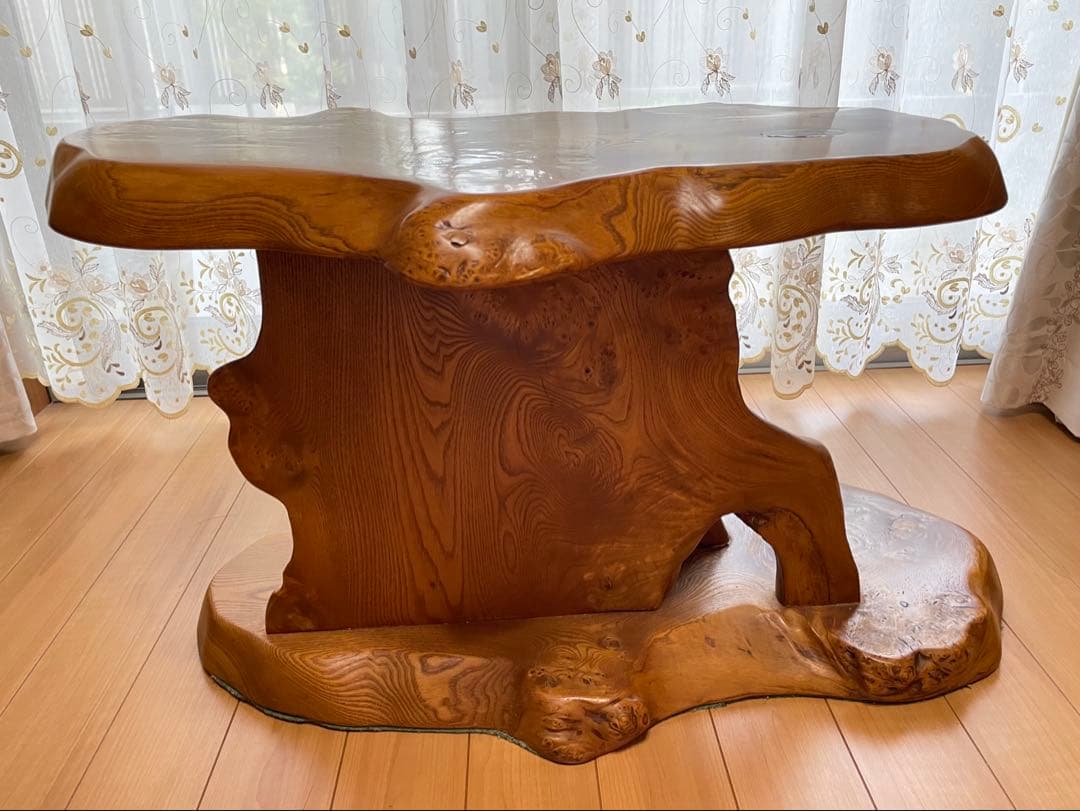 福岡引取り　幅65cm 一枚板　工芸品　テーブル　花台　飾り台