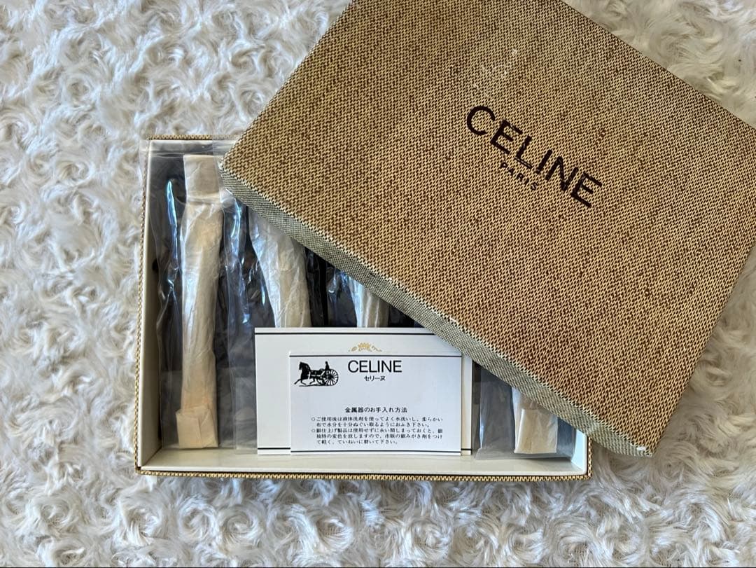 セリーヌ　カトラリーセット　フォークセット〈５本セット〉金仕上げ