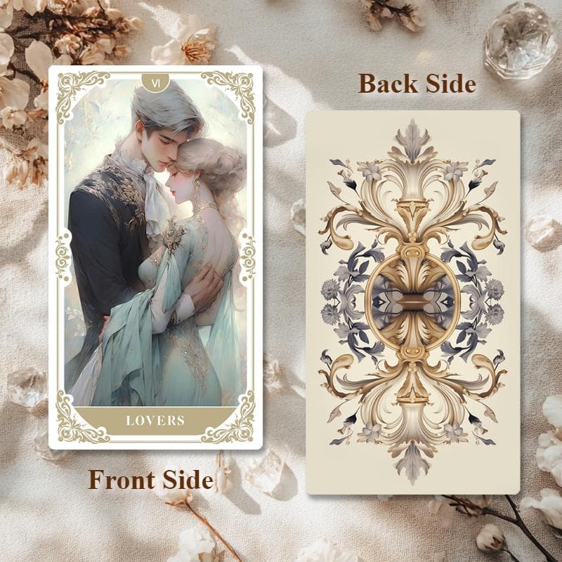 【正規品タロットカード】PVC製✨繊細で美しいイラストの白の宮殿パレスタロット