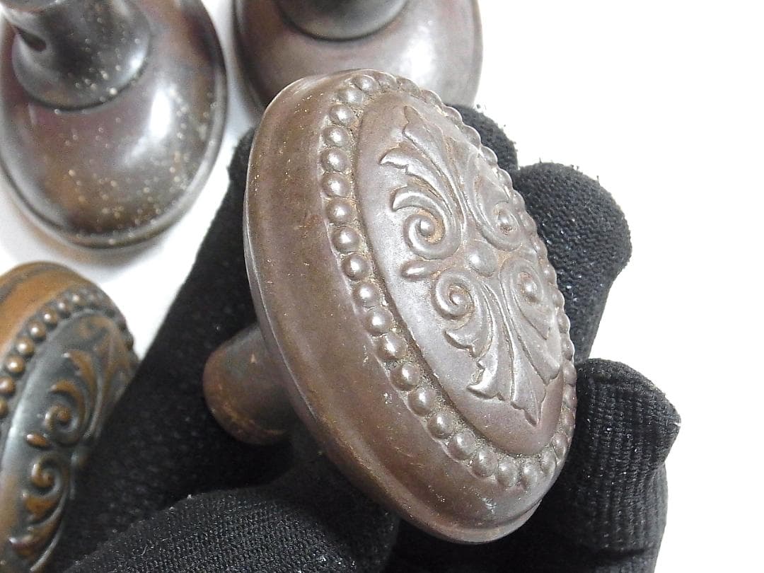 アンティーク １９３０年代 ドアノブ 4個 アメリカ製 ヴィクトリアン USA