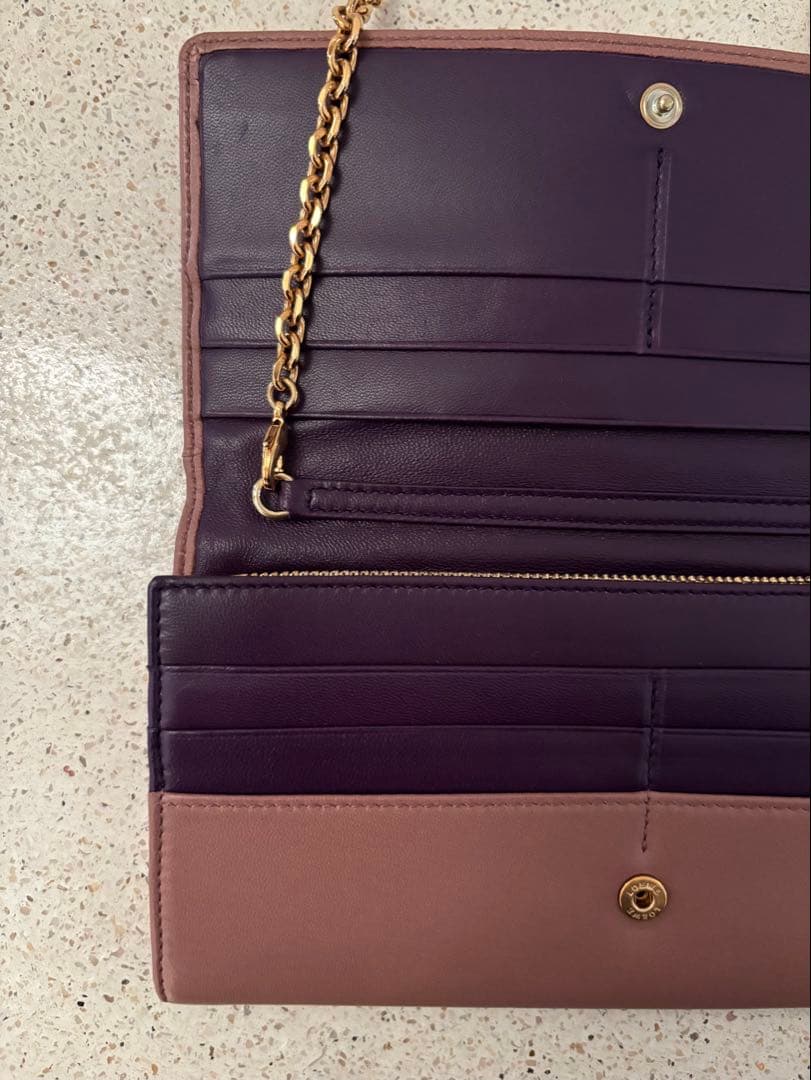 LOEWE ロエベ ノット レザー チェーンウォレット 長財布