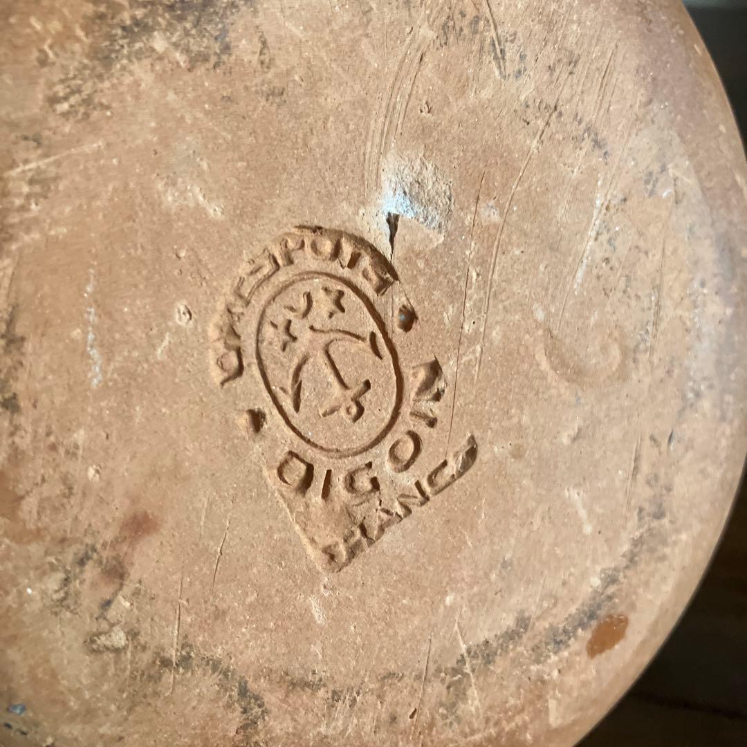 フランスアンティーク　プロヴァンス　南仏　コンフィポット　壺　蓋付き