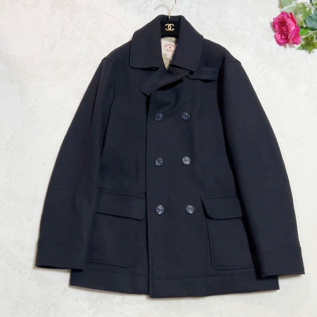 新品同様✨　ブルックスブラザーズ　ピーコート　ダブル　ブラック　黒　ウール