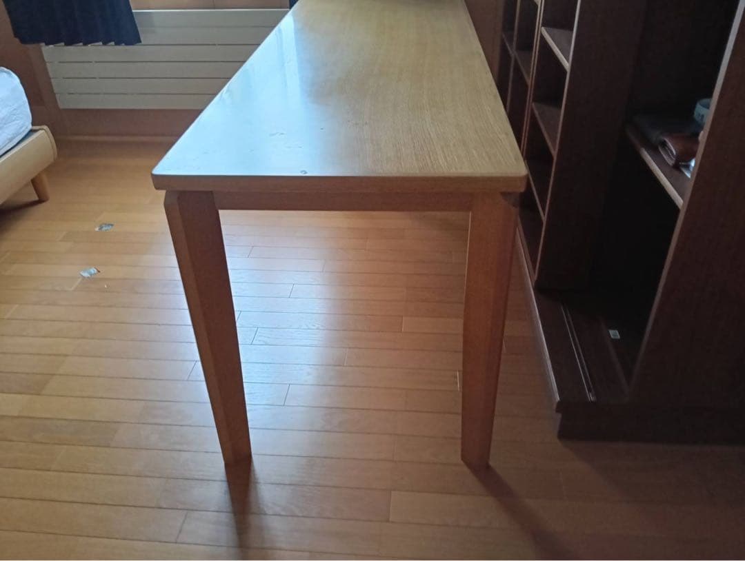 【旭川家具】 木製デスク 引き出し3つ付き 頑丈で精巧！！【美品】【値下げ中】