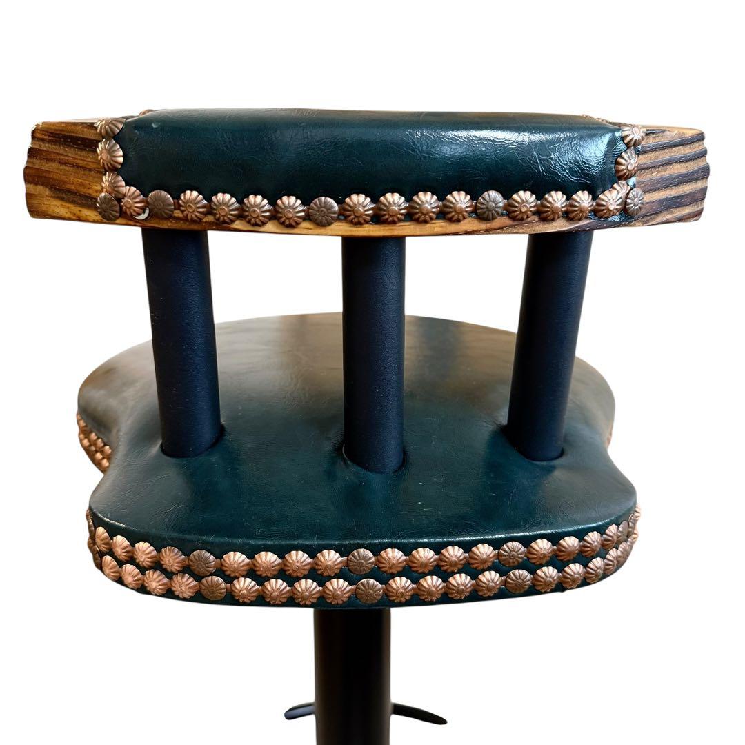 【ヴィンテージ】回転式 バーチェア 2脚セット 昇降式 カウンターチェア レトロ