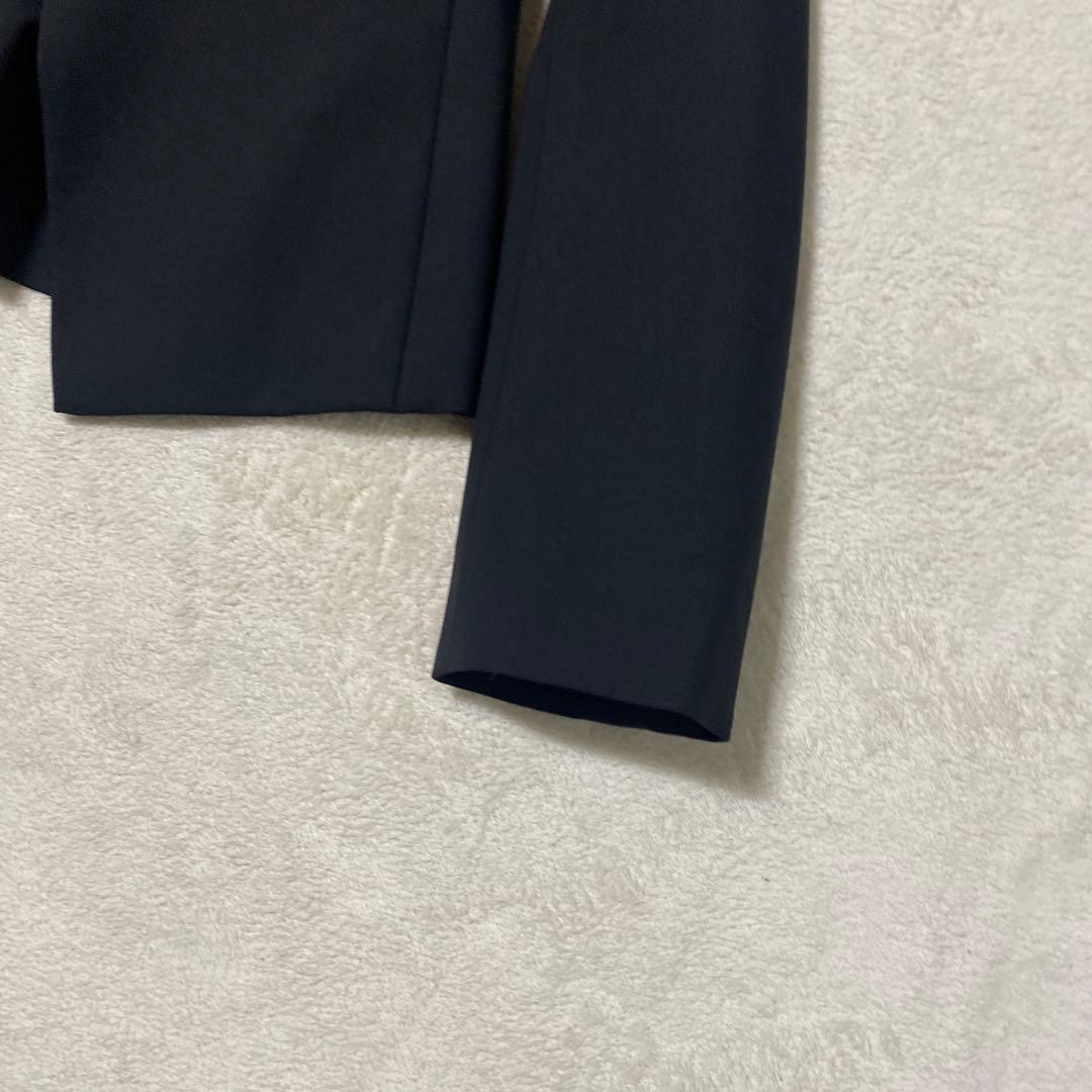 ✨美品✨theory ノーカラージャケット　黒　Tailor Lanai 背抜き