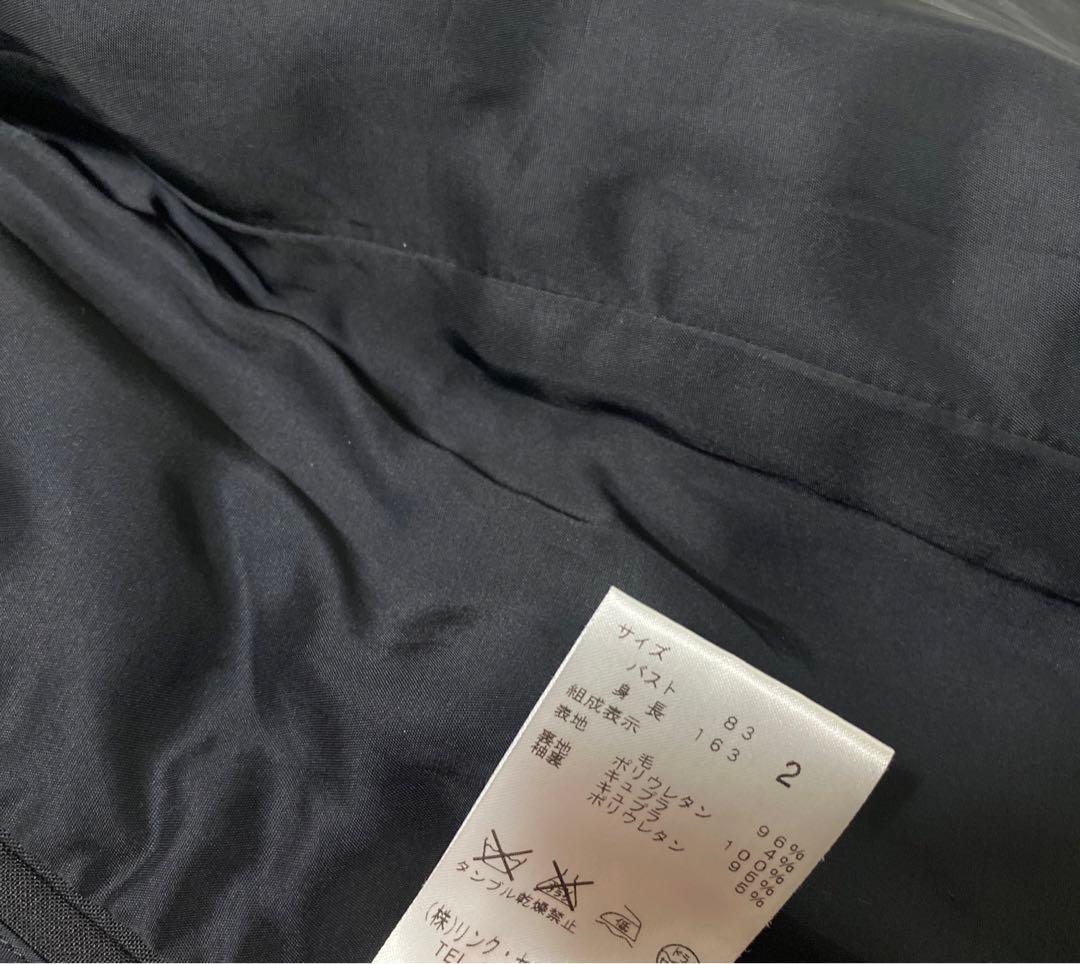 ✨美品✨theory ノーカラージャケット　黒　Tailor Lanai 背抜き