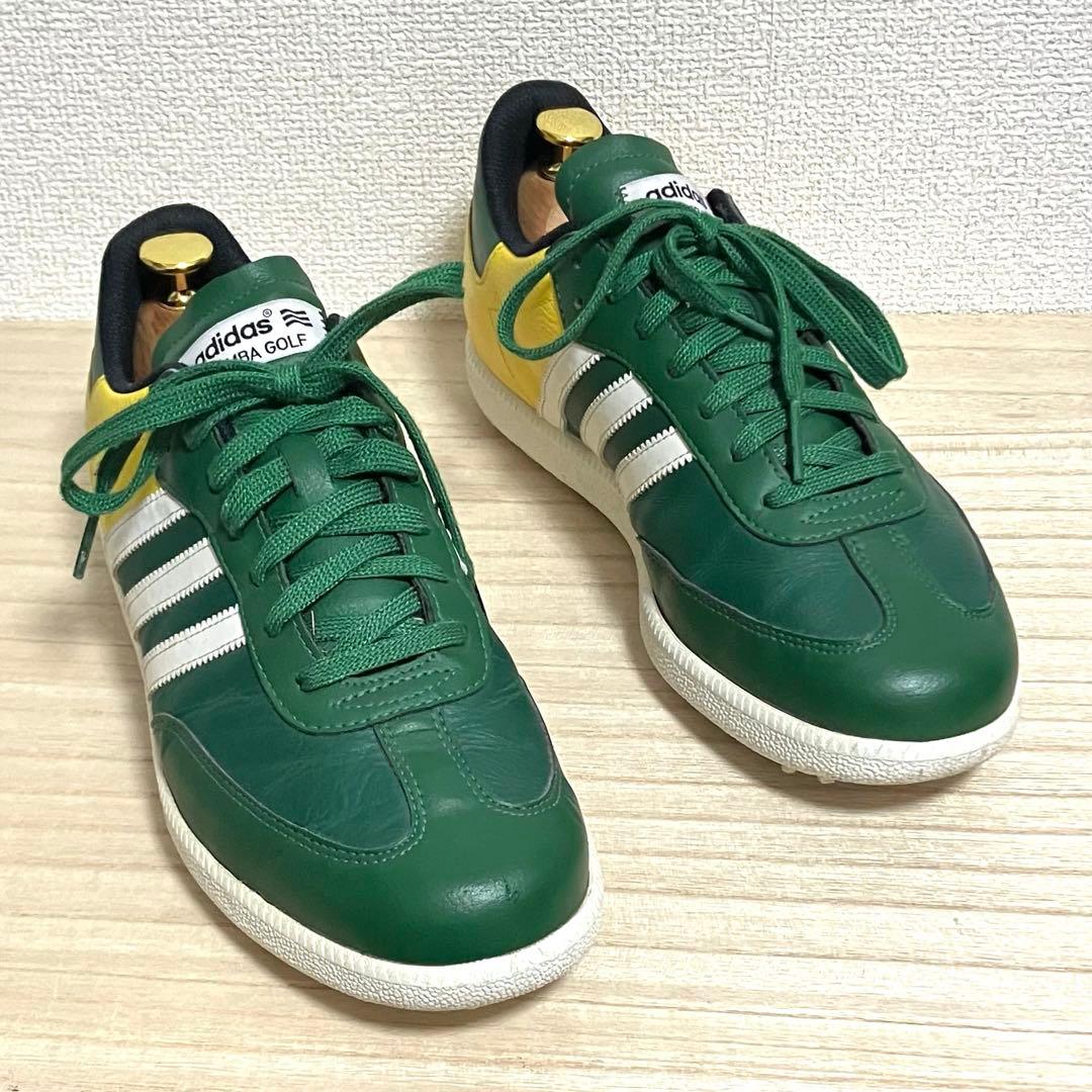 超希少 adidas SAMBA GOLF ゴルフシューズ 緑/黄26cm