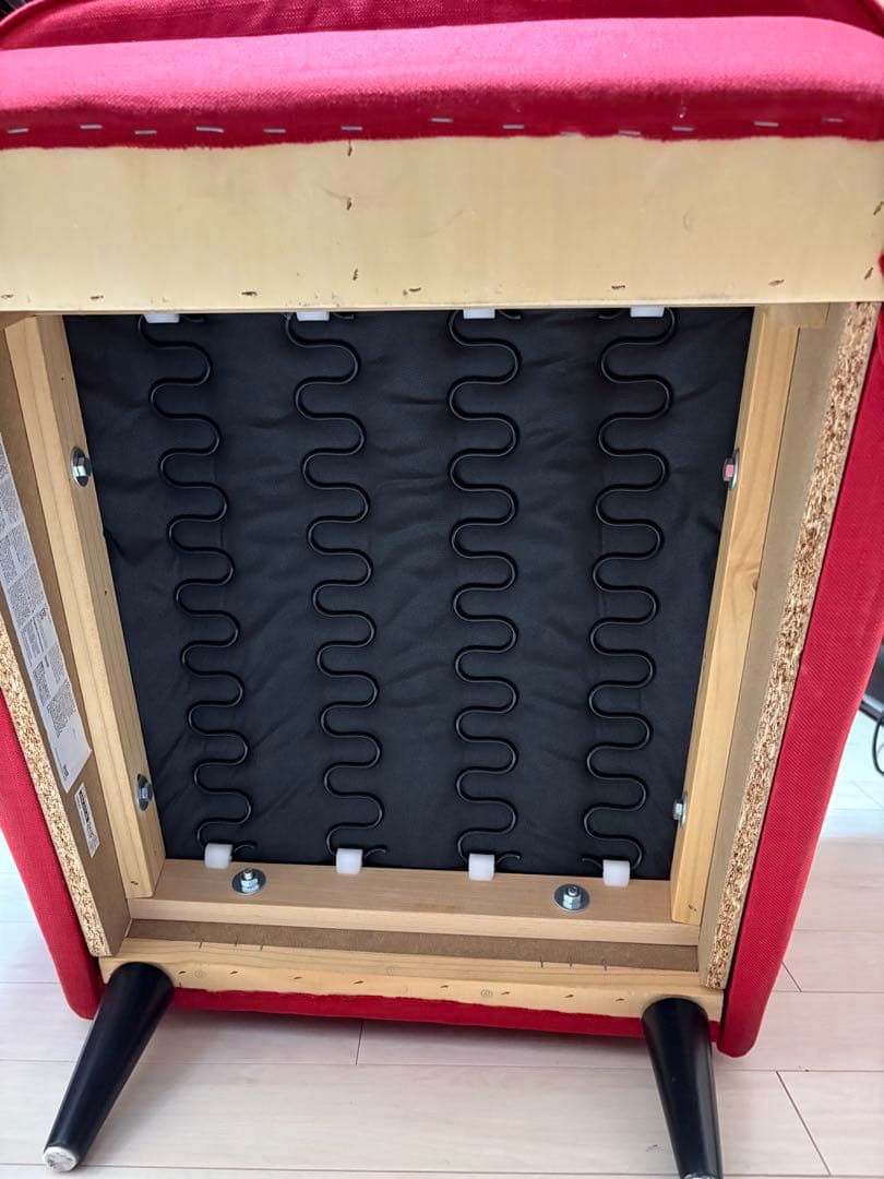 【大阪】IKEA STRANDMON ストランドモン ソファ　オットマン付き　赤