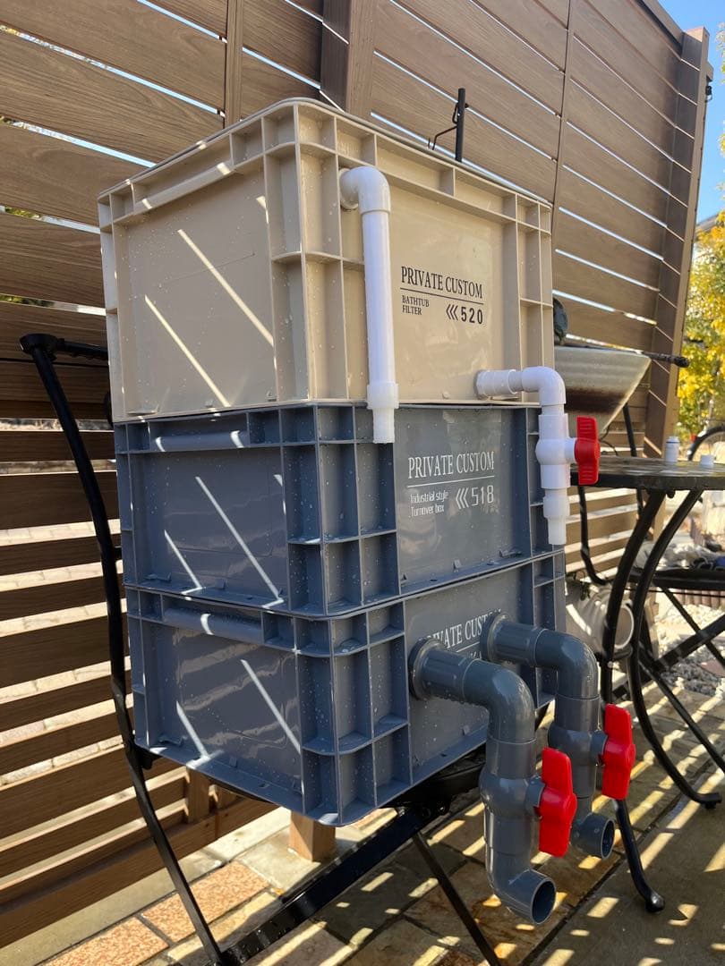 大型水槽用沈殿物理生物一体型　最強濾過槽　外部式濾過装置器　バイオフィルター付き