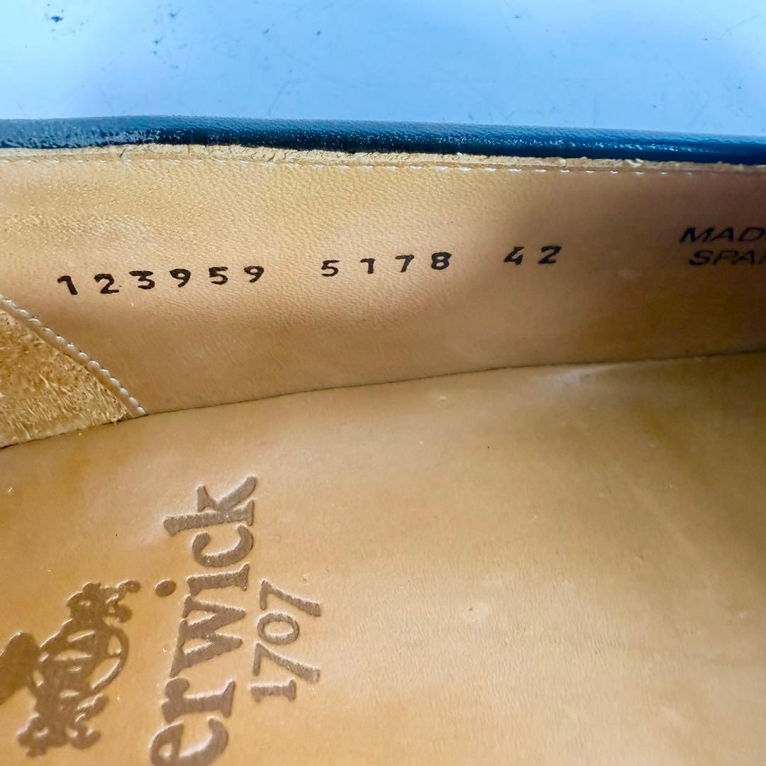 【未使用級】Berwick 　バーウィック　ビットローファー(42)革靴　茶