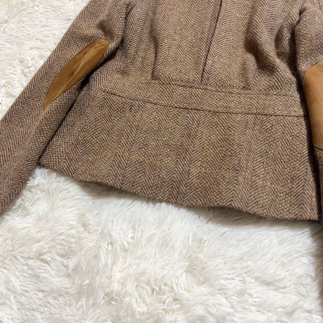 美品 ラルフローレン ヘリンボーン アルパカ テーラードジャケット ツイード L